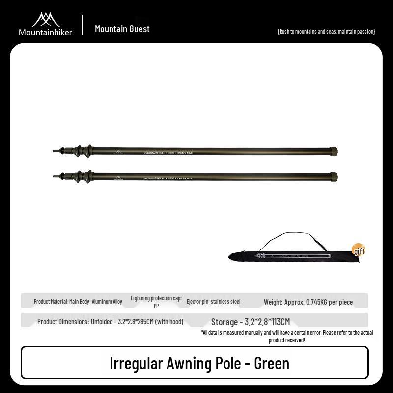 Lightweight Aluminum Telescopic Tent Pole for Outdoor Camping