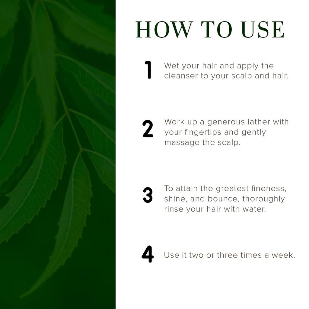 Khadi Natural Neem Sat Shampoo 210ml Pack of 1 for Thick, Strong, Nourished Hair, Sulphate & Paraben Free