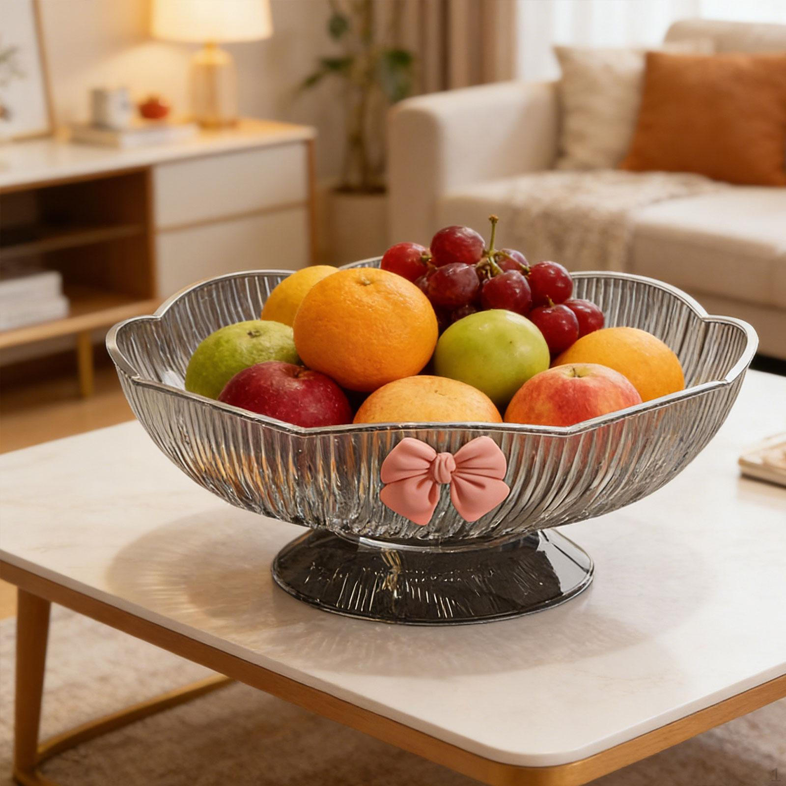 

Bowl for Fruit, Vegetables, Bread, Desserts, And Pasta. Decorative with Pedestal Drainage