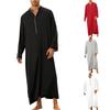 Men Long Length Shirt Dress Casual Loose Lapel Long Sleeve Solid Color Streetwear Daily Oversized Tops