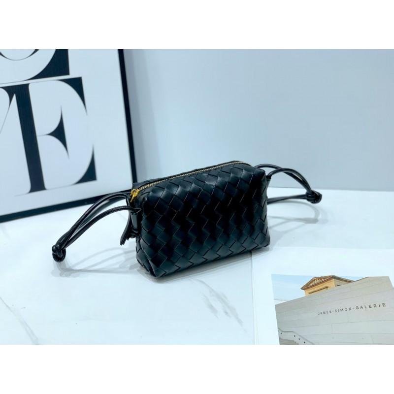 Borsa a Spalla Quadrata Mini Monocolore Tessuta a Mano da Donna Compatta a Tracolla Con Grande Capacità Morbida Pelle PU