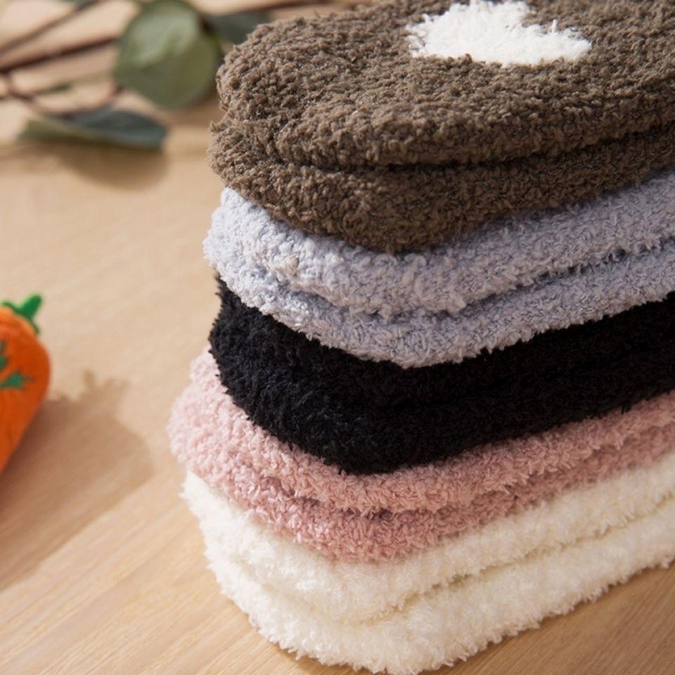 Women's Coral Fleece Winter Cat Claw Home Plush Socks Sleep Socks Floor Socks