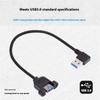 Fast Speed 5Gbps USB 3.0 Extension Cable Right Angle/Straight Head Adapter Male to Female Secure Mounting Ears Design