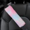 Colorful Plush Car with Shoulder Pad and Protective Cover - Anti-Chafing Interior Supplies