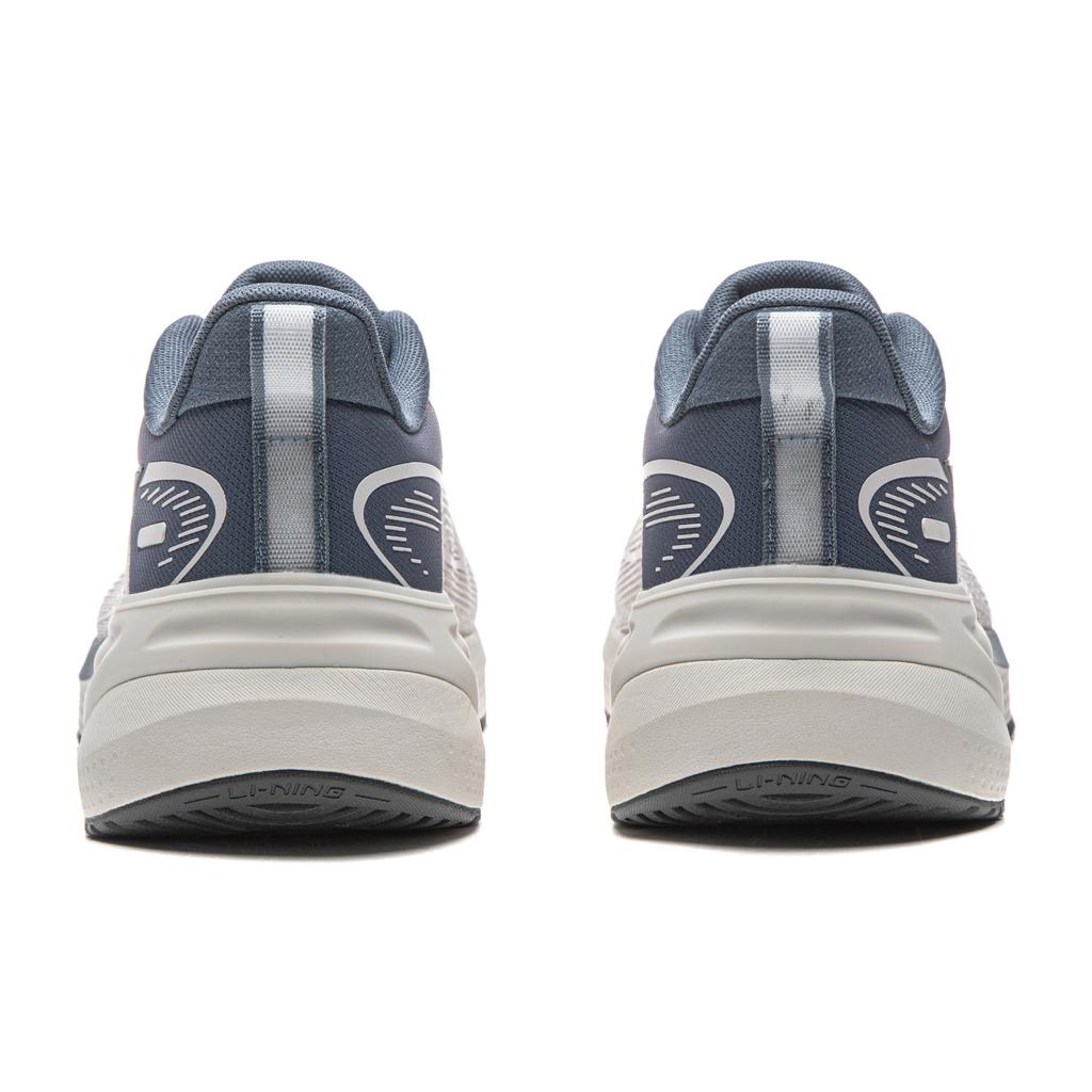 Li Ning Cushioning Slip Resistant Abrasion Resistant Breathable Low top Casual Running Shoes Men's Sponge Gray ARSW105-3