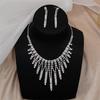 New Style Fashion Exquisite Jewelry Sets For Women Bride Wedding Party Accessories Cubic Zircon Stud Earrings & Necklace Gift
