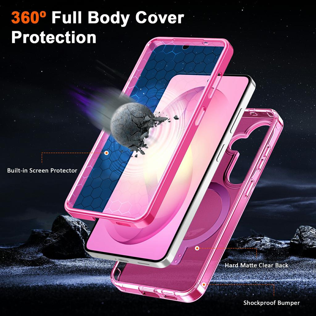 For iPhone 17 Pro Max Magnetic Case TPU + PC Shockproof Phone Cover