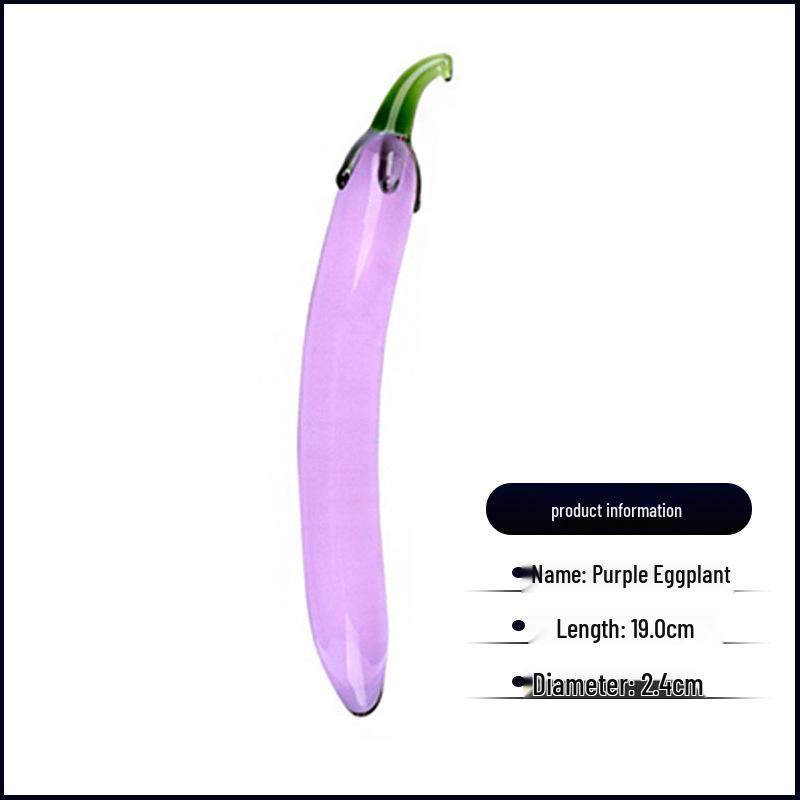 Seven-Color Crystal Glass Cucumber Dildo for Female Simulation and Erotic Insertion