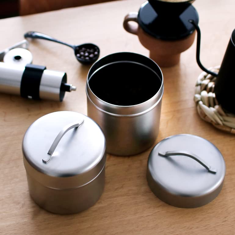 Kobo Aizawa Stainless Steel Coffee Can S Size Coffee Canister Airtight Storage Container That Prevents Oxidation and Flavor Deterioration