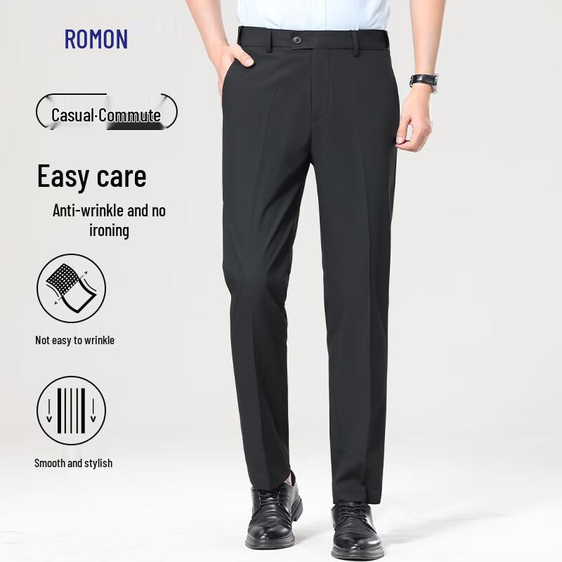 Romon Men s Stretch Business Suit Pants 36