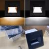 3 Pcs Step Light 1.5W 3000K Warm White Soft Lighting Embedded Stair Step Lamp for Bedside Corridor