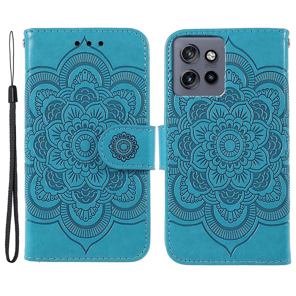 Phone Case For Motorola Edge 50 Neo 5G/Moto S50 5G/ThinkPhone 25 5G PU Leather Mandala Imprinted Design Wallet Cover