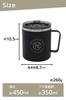 OGR 350ml Stainless Steel Mug with Vacuum Black Lid, Insulated, Insulated,