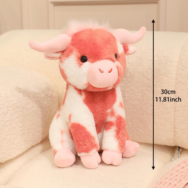 Treasuringu New Highland Cattle Stuffed Toys Highland Cow Plush Toy Soft Animals Fluffy Doll Birthday Gift For Kids