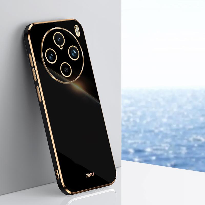 

Роскошный чехол KEYSION с покрытием для VIVO X100 Pro 5G X90 Pro + силиконовый квадратный противоударный чехол из ТПУ для VIVO X80 Pro X80 Lite for VIVO X100 Pro чёрный