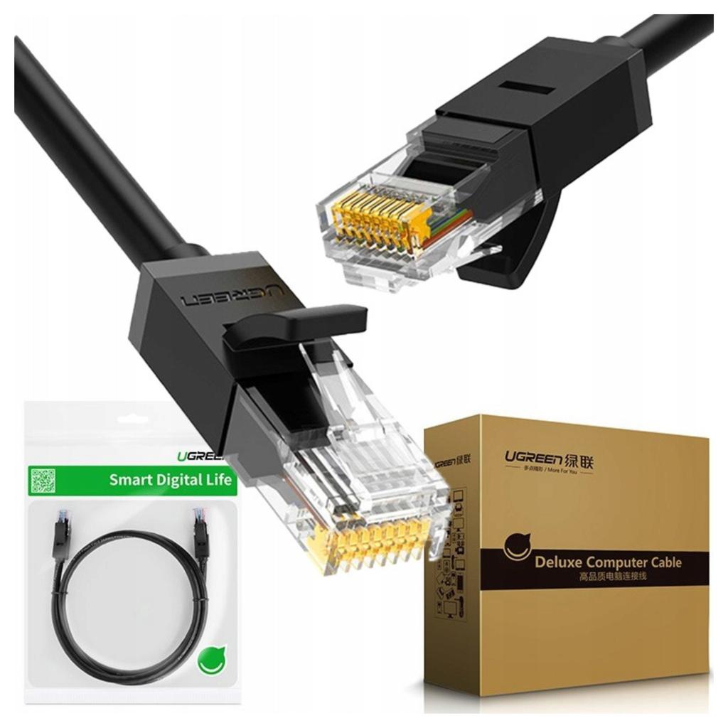 Ugreen Network Cable Nw102 Ethernet Rj45, Cat.6, Utp, 10M (Black)