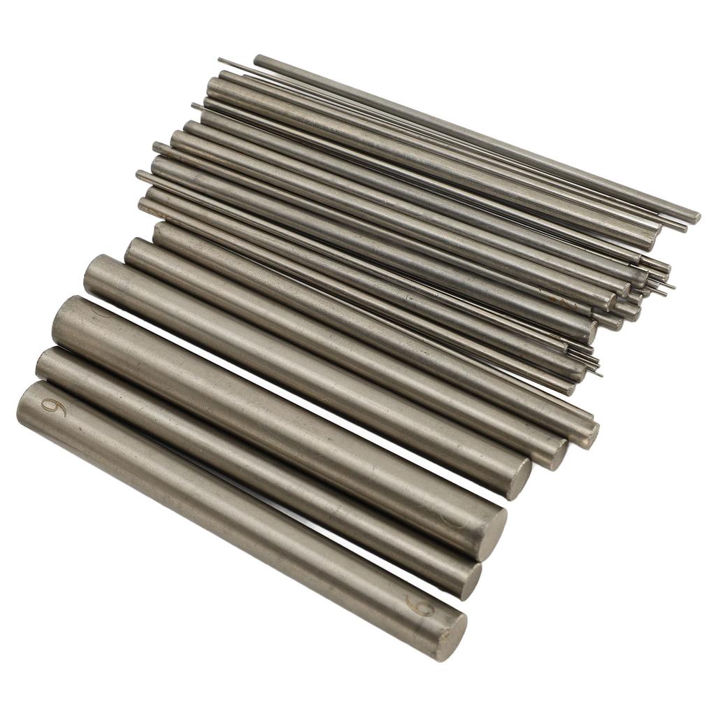 36PCS Wire Winding Rod Stainless Steel Solid Round Metal Rod for Jewelry Making with Storage Box
