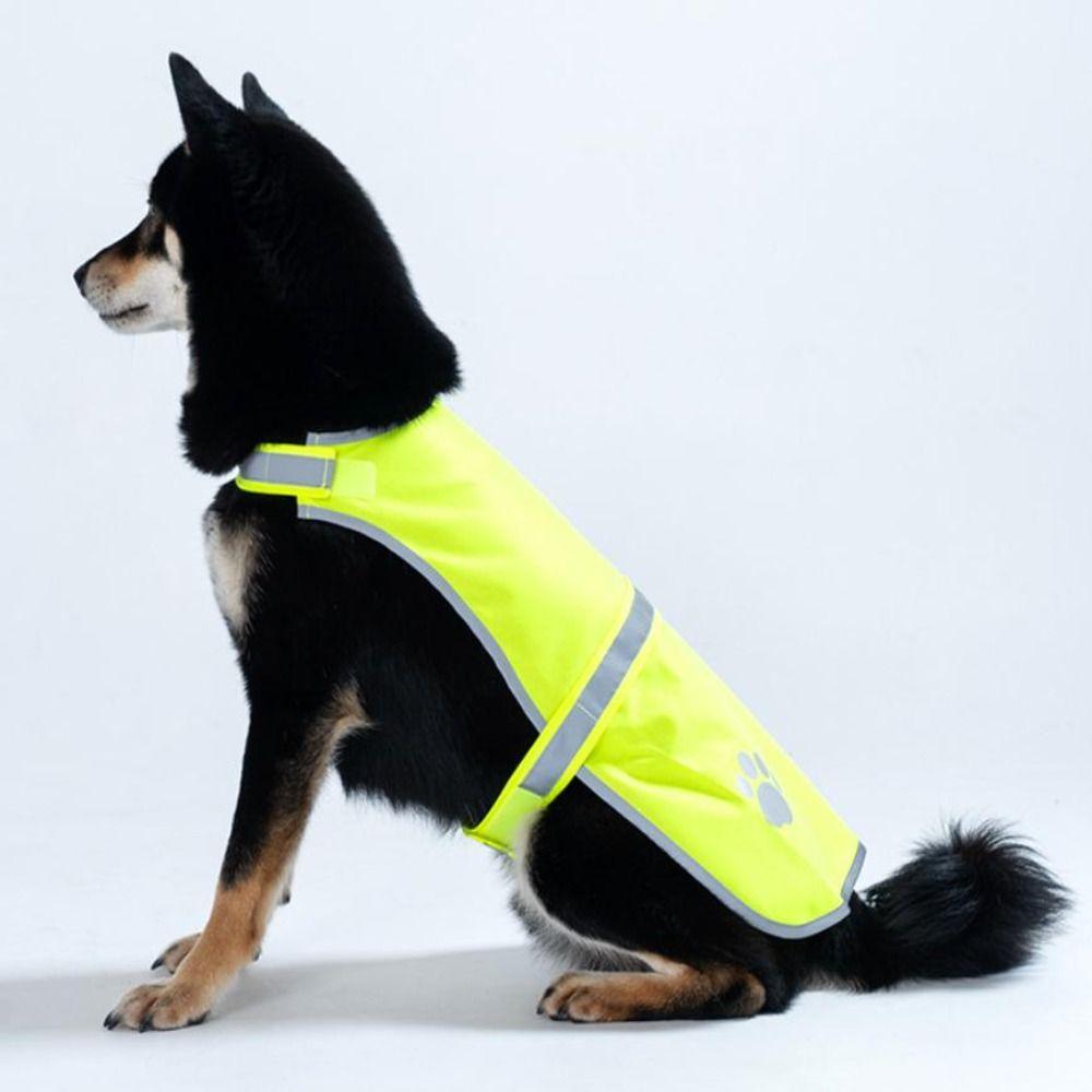 High Visibility Dogs Reflective Vest Ventilate Cozy Fluorescent Dog Vis Jacket Night Safety Adjustable Dog Safety Vest
