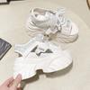 Fashion 9CM Summer High Platform Sandals Women Breathable Mesh Chunky Sneakers Female Wedges Slippers Hollow Out Peep Toe Sandalia Woman