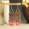 Bohemian Long Tassel Earrings For Women Bead Handmade Tassel Earrings Boho Gold Color Drop Dangle Jewelry Boucle Oreille Femme