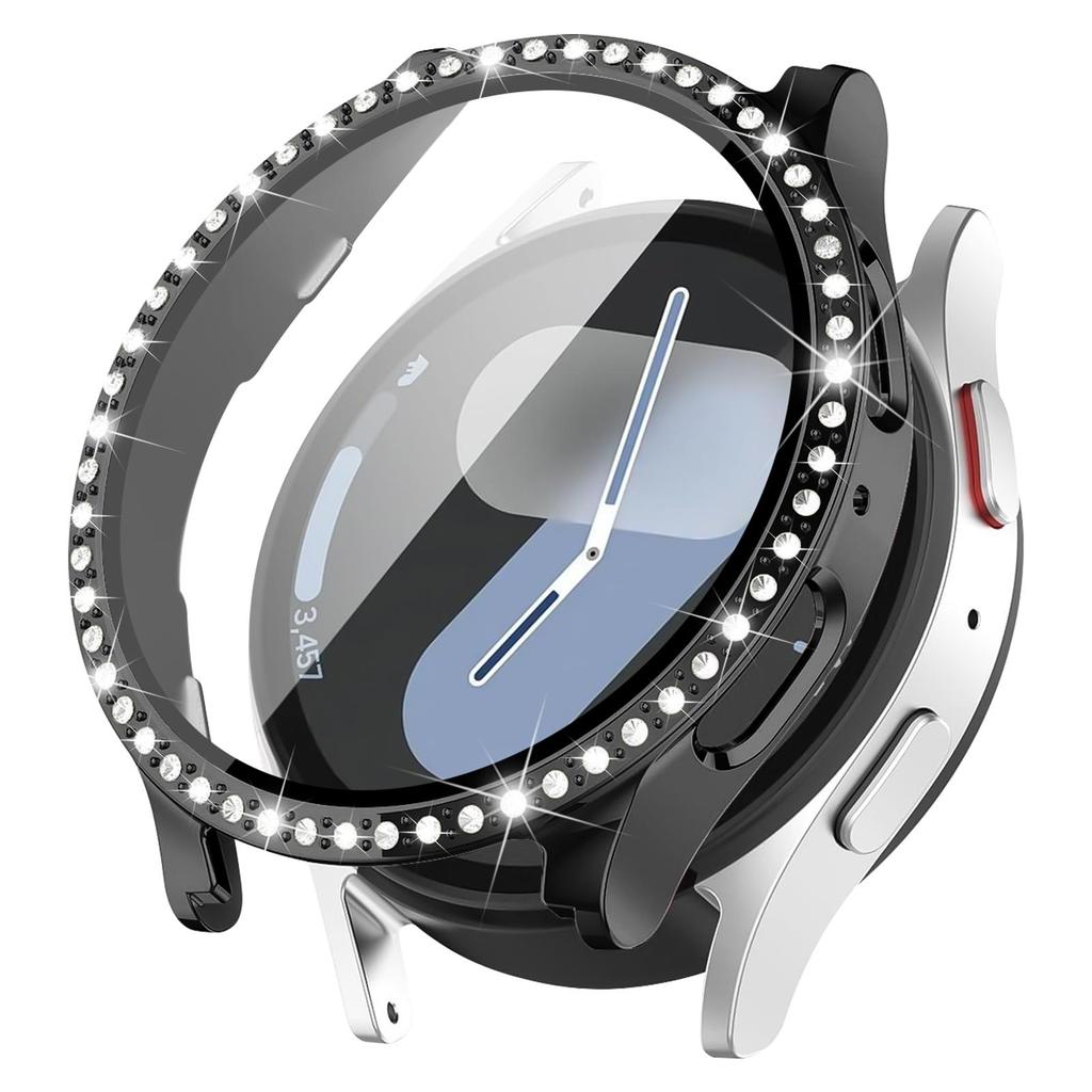Θήκη Bling με Διαμάντια για Samsung Galaxy watch 7 44mm 40mm Αξεσουάρ Προστατευτικό Οθόνης Τζάμι Ασφαλείας Προφυλακτήρας Κάλυμμα Galaxy watch 7