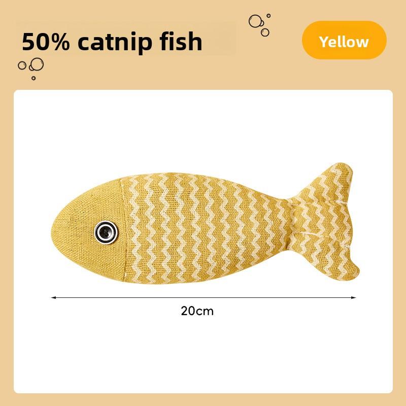 Cat Toys for Self-entertainment and Boredom, Catnip Simulation Fish, Little Cat Teeth Grinding and Cleaning, Cat Toys, Pet Cat Supplies