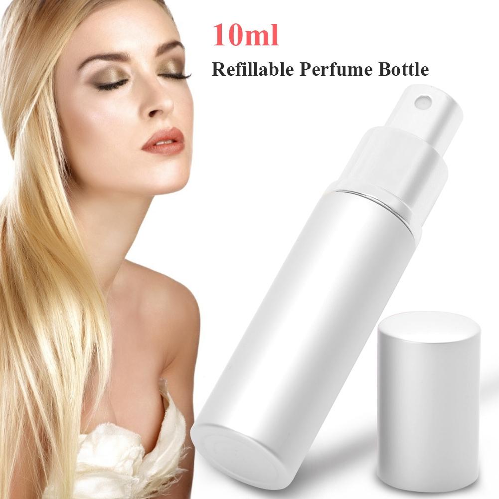10ml Refillable Perfume Bottle Portable Empty Pump Lotion Perfume Atomizer Silver