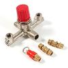 Double Outlet Tube Zinc Alloy Air Compressor Pressure Regulator Valve Fit Parts Efficient Voltage Regulation Superior Sealing Air Compressor Pressure
