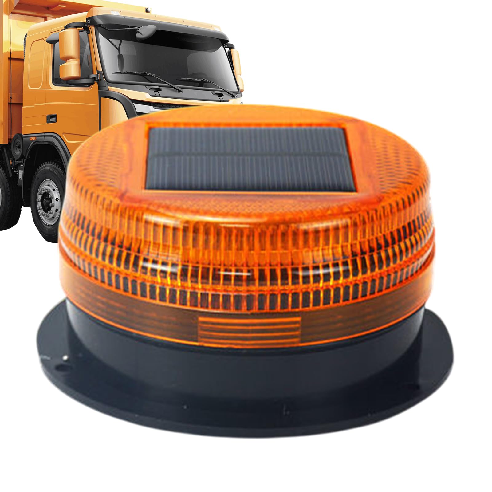 

LED Solar Warning Light - Solar Powered Safety Flashing Light with Magnetic Base | See description жовтий
