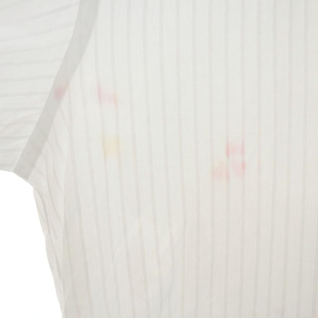 Lanvin Made In Japan Striped Pattern Long Sleeve Shirt 41-80 White Men's Used