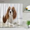 Cat Dog Cow Shower Curtain Set Cute Animal Bathroom Curtains Fabric Christmas Home Bathroom Decor Bathroom Accessories Set