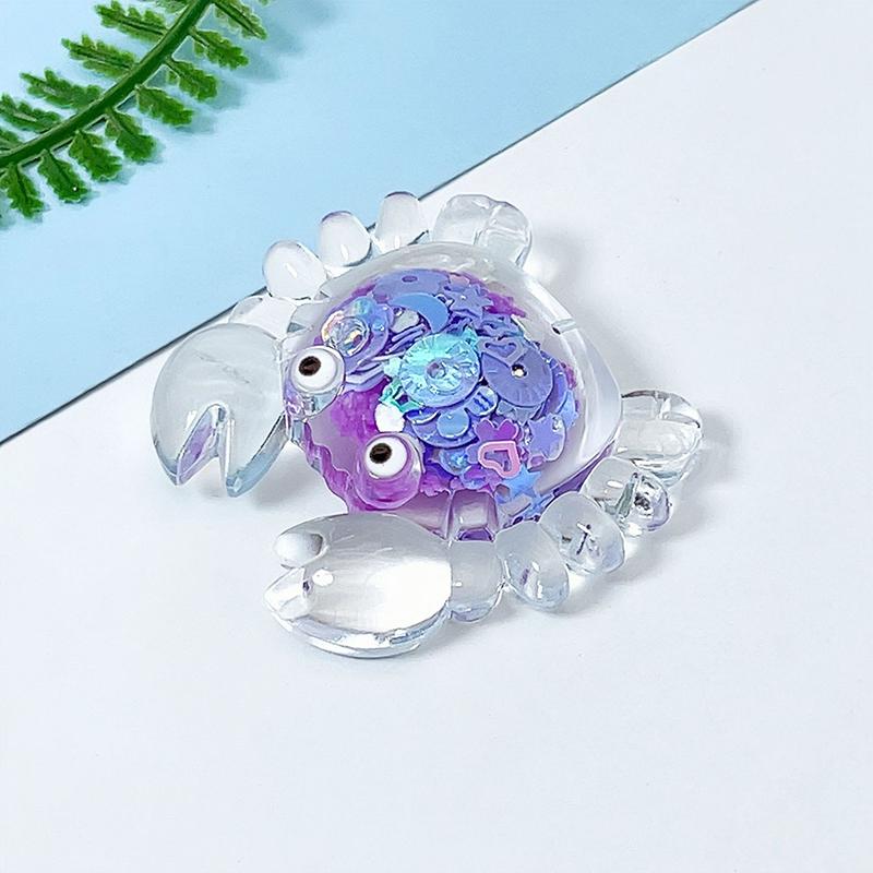 Cartoon Mini Luminous Crab Home Decoration Resin Crafts Miniature Figures Cute Desktop Small Ornaments Accessories Gifts