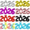 2026 Zlaté fóliové číselné balóny s korunou na rok 2026 Nový rok, Štedrý večer, Festival, Párty potreby, Dekorácie, Vianočná domáca dekorácia