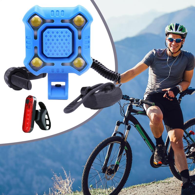 Bike Horn Cycling Bell With Light 2-in-1 Rechargeable Loud 140dB Cycling Horn With Bright Light For Road Mountain Electric Bike