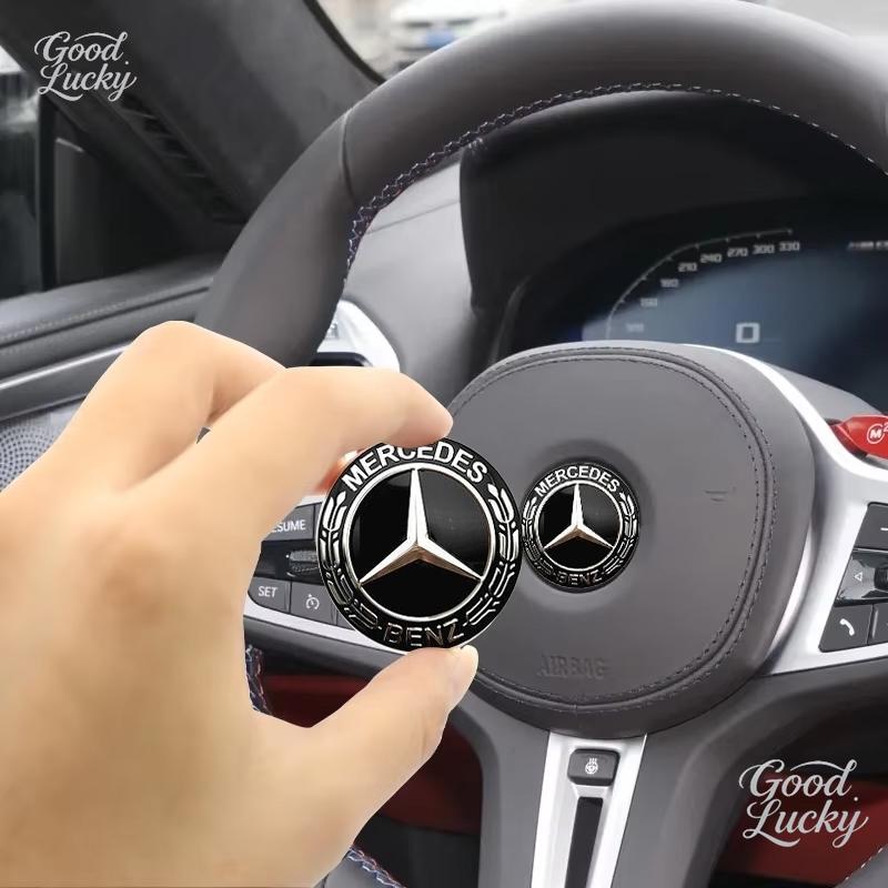 D8CarSteering Wheel Center Cover Sticker Hub Cap For Mercedes Benz A C GLCGLA W205 W204 W203 W212 W211 W213 W210 W164 A1714000025