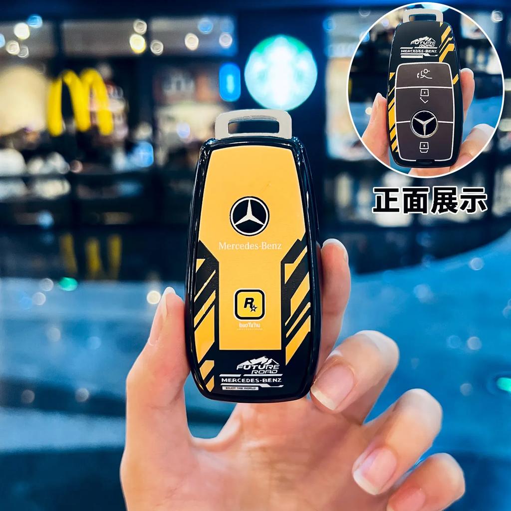 TXF4 Fashion TPU Car Key Case Cover For Mercedes Benz A C E S G Class GLC CLE CLA GLB GLS W177 W205 W213 W222 X167 AMG Keychain Fob
