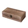 Travel Sundries Organizer Space Saving Lock Lid Carrying Wooden Storage Box Rectangle Dustproof Jewelry Case Makeup Crafts