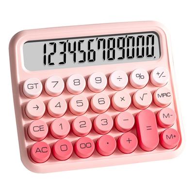 C-Convenient-Desktop 12 Digit Cute Calculator, Mechanical Switch Design, Large LCD Display Big Button Calculator