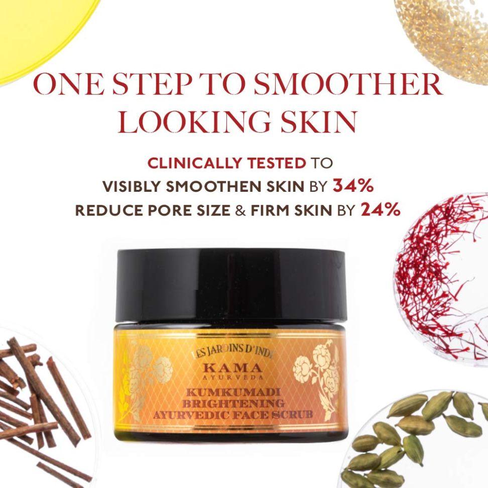 Kama Ayurveda Rozjaśniający peeling do twarzy Kumkumadi Ajurwedyjski, 50g