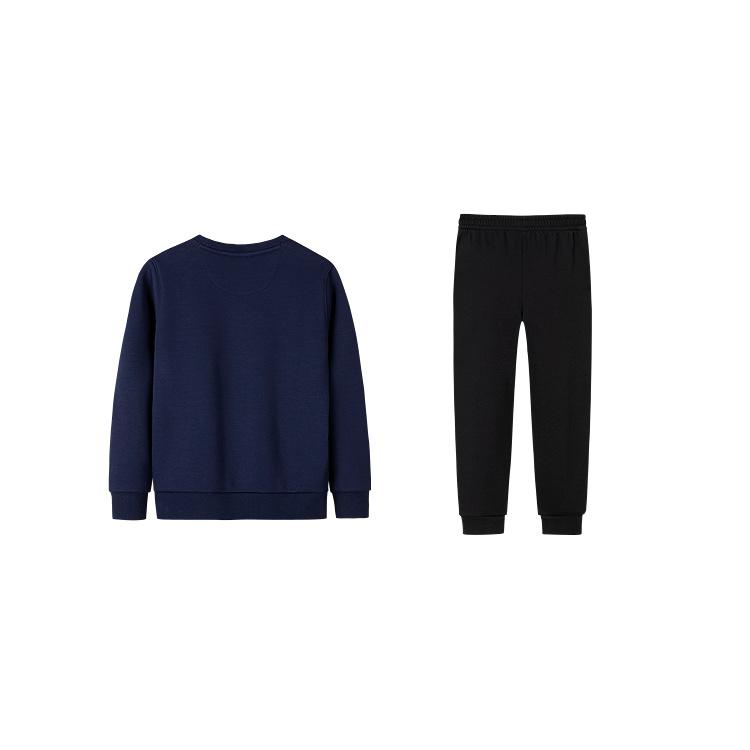 Nike Ležérní sportovní oblek Pohodlný Módní Pulovr s kulatým výstřihem Dlouhý rukáv Dětské obleky Indigo N32442166GS-003