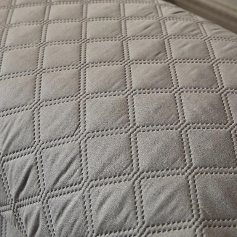 Solid Color 2Pc Waterproof Quilted Pillowcase Pillow Cover Case 48x74cm Pillowsham Anti-Mite Anti-Bacterial Bedroom