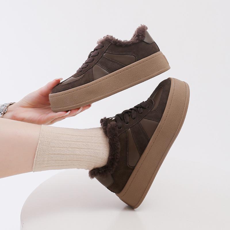 Strictly Selected Wool Maillard Snow Boots Winter New Thick-soled Velvet Board Shoes German Training Shoes Women's Casual Versatile