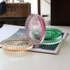 Tabletop Candle Holder Pillar Tray, Round Decorative Glass Dish, Modern for Home Table Decor Transparent