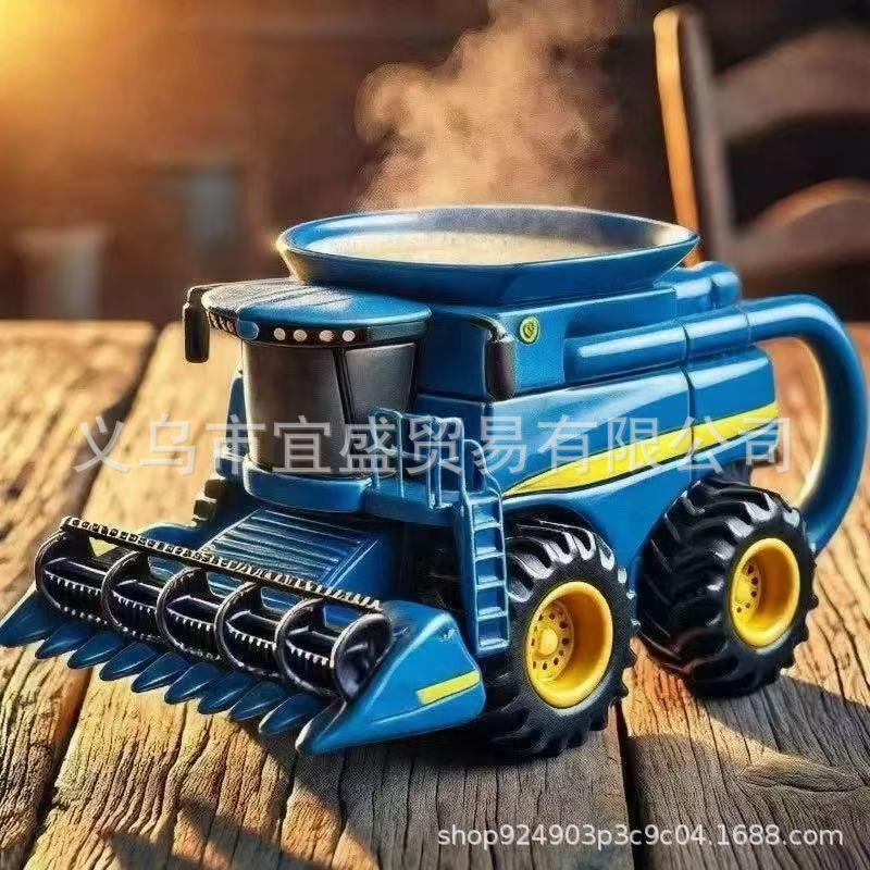 Vintage Farm Tractor Mug Retro Equipment Coffee Cup Farmhouse Decor