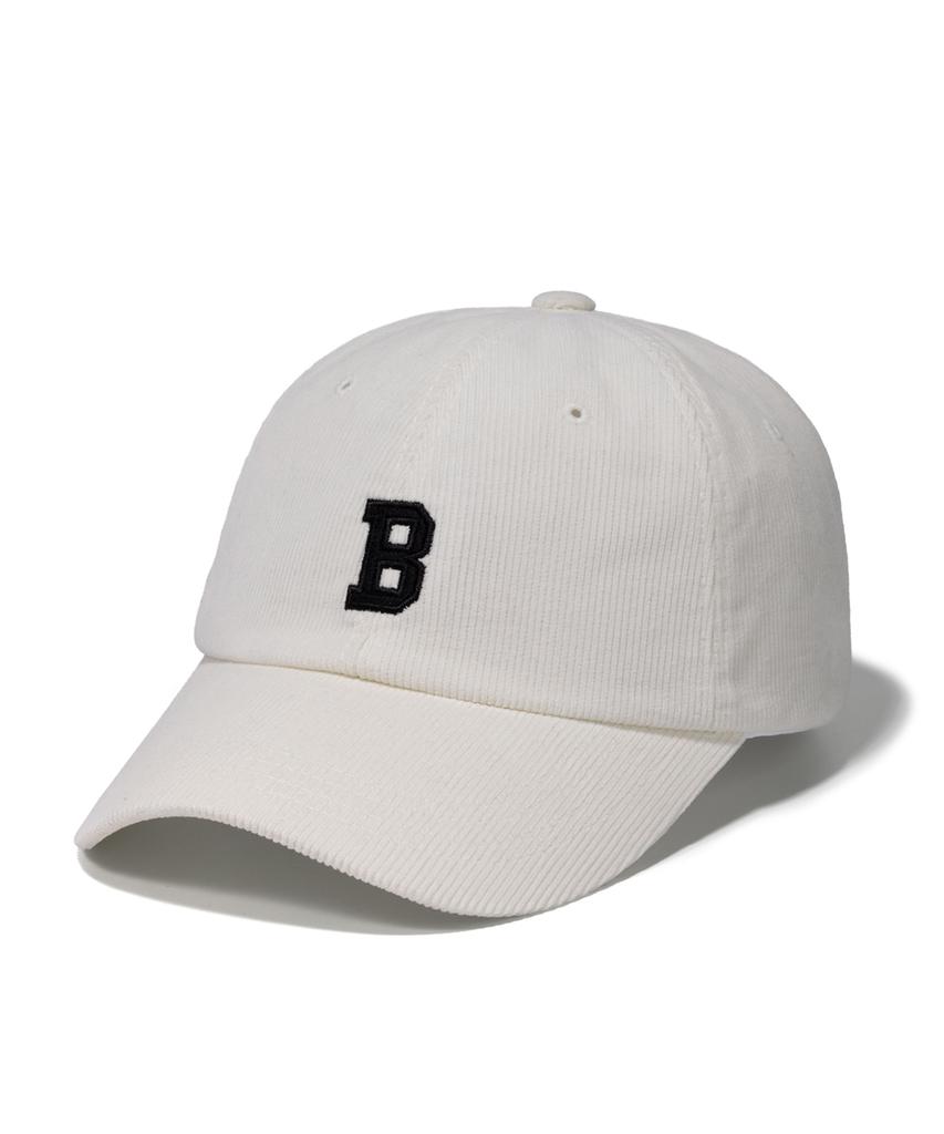 Diposwi Corduroy B Logo Curve Cap - Cream