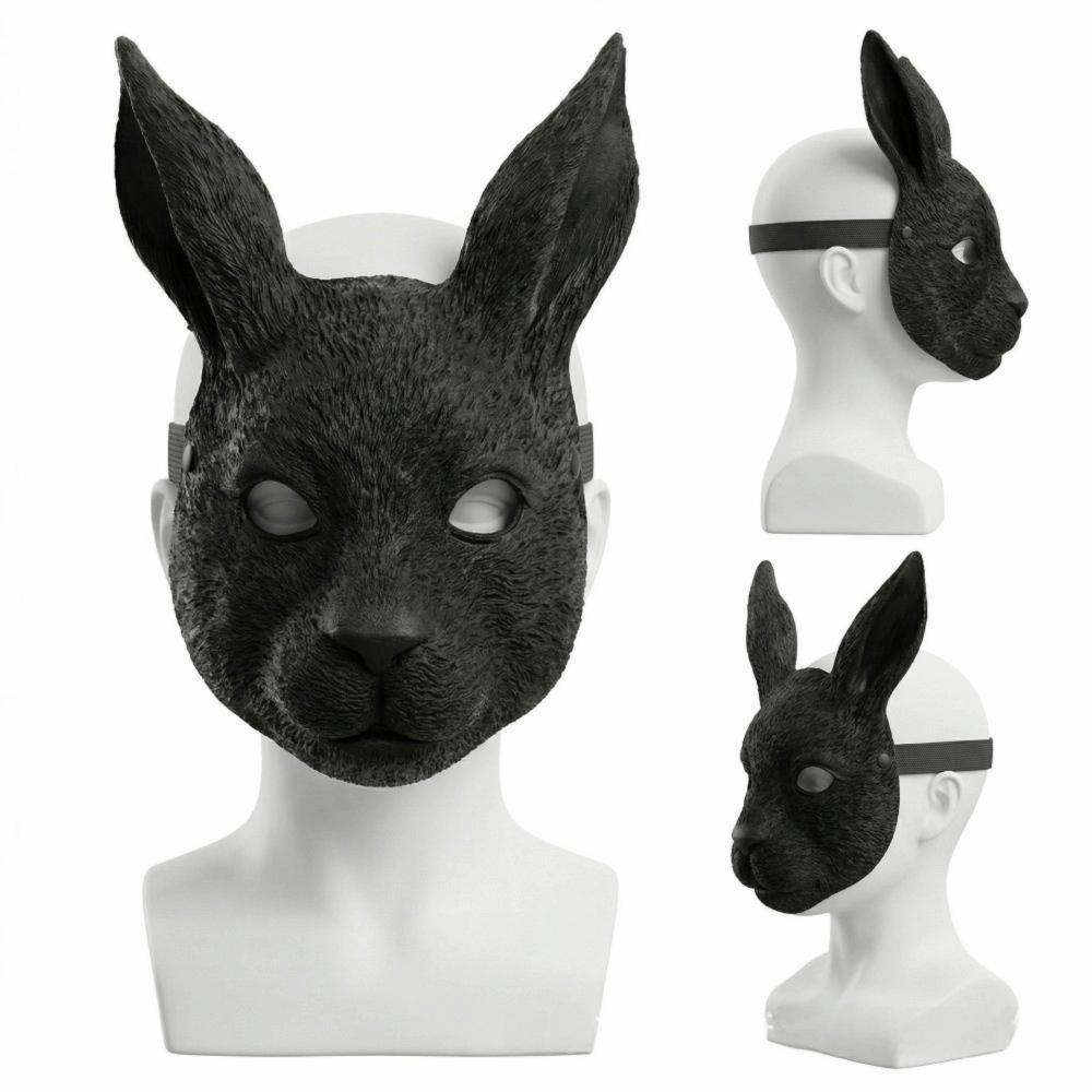 PU Bunny Masquerade Mask Anime Halloween Mask Fancy Rabbit Mask Cosplay