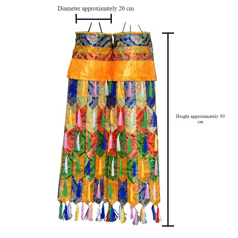 Tibetan Style Characteristic Handmade Goods Brocade Victory Banner Temple Altar Hanging Decor Buddhist Hall Temple Worship Home