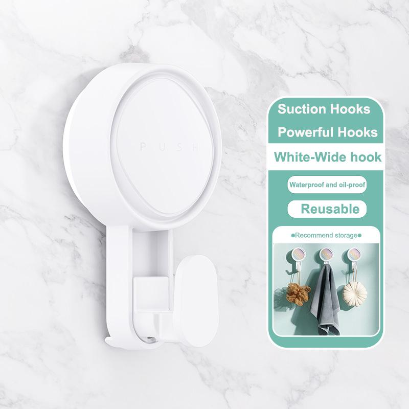 Suction Hooks Powerful Cup Hooks-Heavy Duty for Shower Waterproof Suction Hanger for Bathroom Towel Robe Removable Reusable