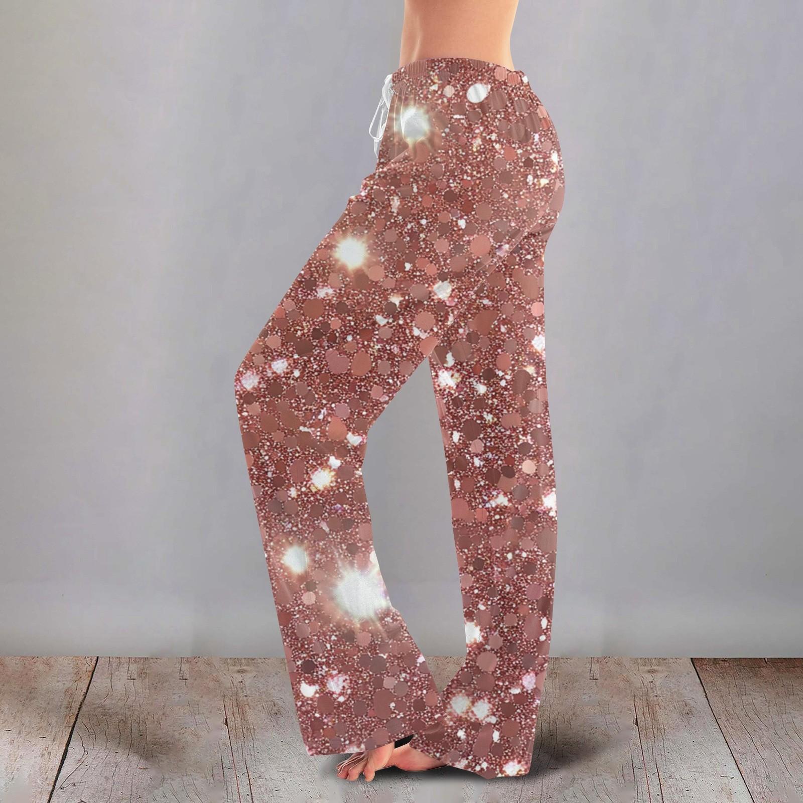 

Жіночі повсякденні піжамні штани з милим квітковим принтом на шнурках XL Кіновар