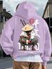 New Adult Men's Hooded Sweatshirt Japanese Design Sense Printed Art Casual Fleece Autumn Winter Warm Loose Street Daily Outdoor